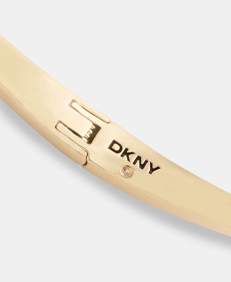 Dkny Gold-Tone Crystal Pave Cuff Bracelet