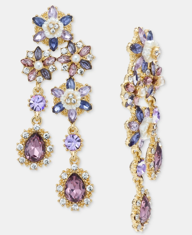 Marchesa Multi-Stone Floral Chandelier Earrings