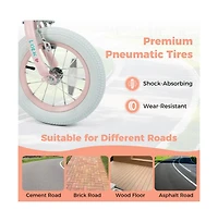 Hongge Inch Kids Bike with Adjustable Training Wheels