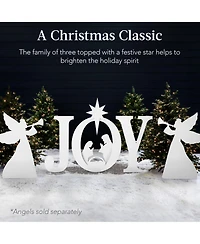 Best Choice Products 46in Outdoor Joy Christmas Nativity Decoration w/ Weather Resistant Pvc, Ground Stakes