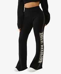 True Religion Women's Jacquard Relaxed Sweatpants