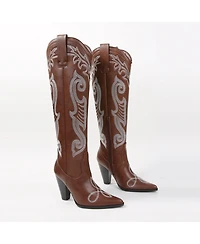 Berness Ashley Embroidered Western Knee-High Boots