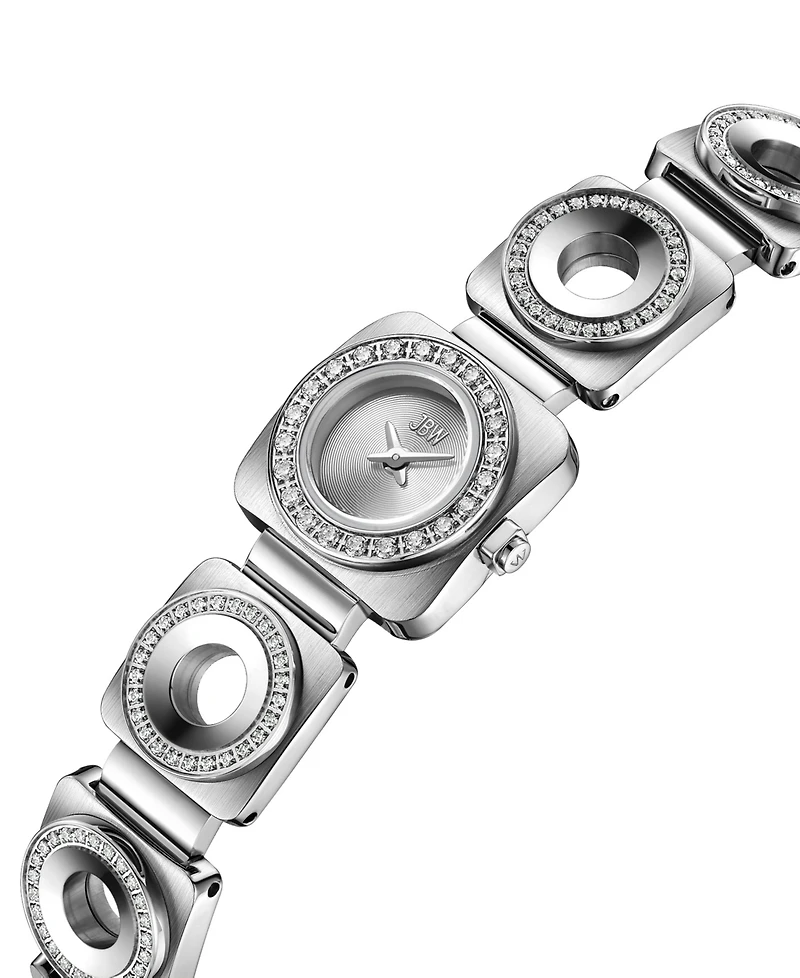 Jbw Women's Chasm Japan Quartz Stainless Steel Watch, 18mm
