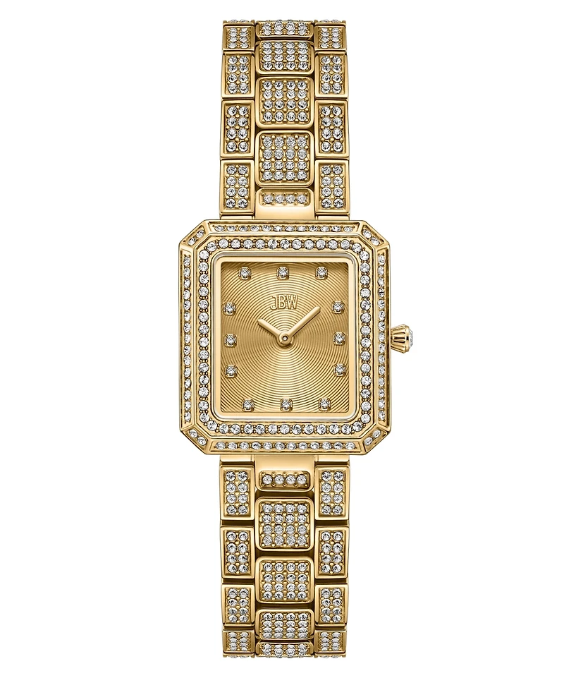 Jbw Women's Arc Crystal Diamond (0.06 ct. t.w.) Swiss Quartz Stainless Steel Watch, 23mm