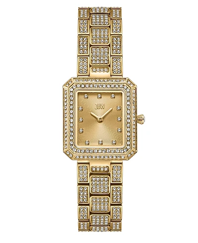 Jbw Women's Arc Crystal Diamond (0.06 ct. t.w.) Swiss Quartz Stainless Steel Watch, 23mm