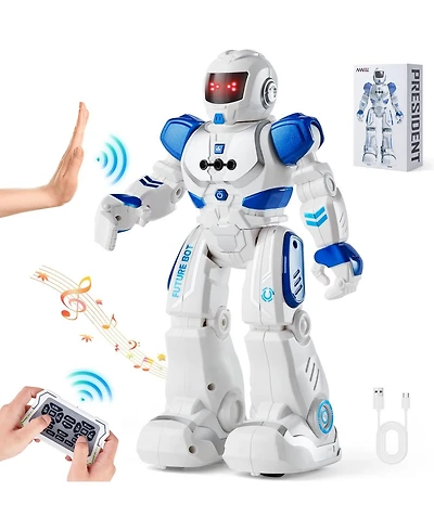 Mecale Rc Robot Toy for Kids, Gesture Sensing Programmable Smart Robot, Interactive Walking Singing Dancing Gift for Ages 3–12