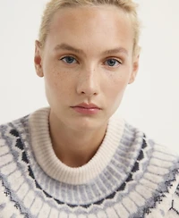 Mango Women's Round Neck Jacquard Pajama