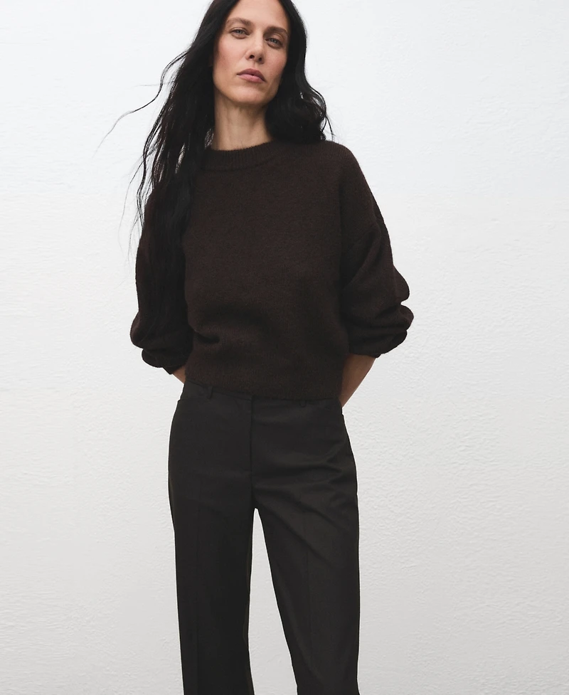 Mango Women's Mid-Rise Flare Pants