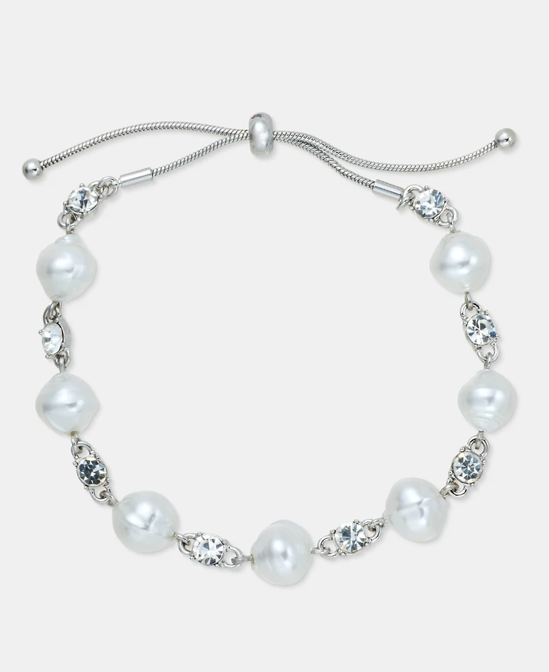 Givenchy Crystal & Imitation Pearl Slider Bracelet