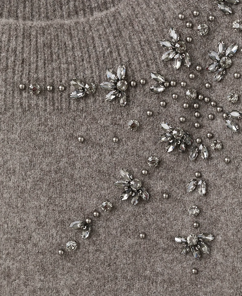 Mango Women's Crystal Detail Sweatshirt