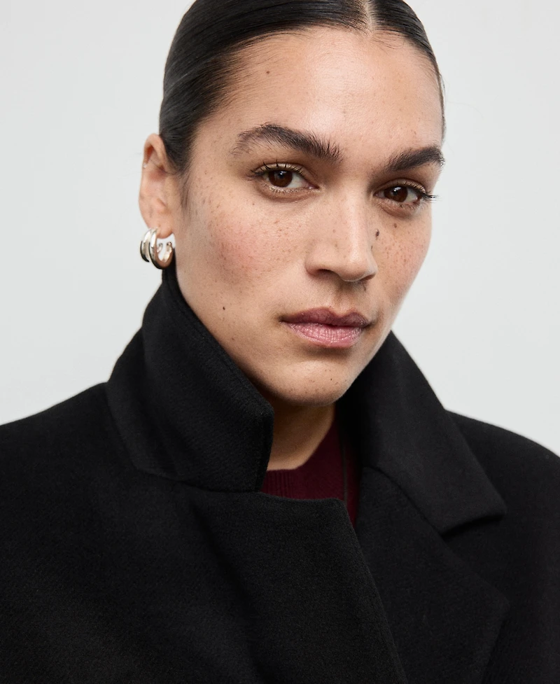 Mango Women's Double-Breasted Wool Blend Coat