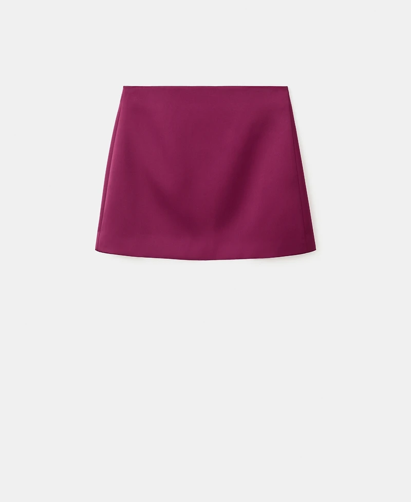 Mango Women's Satin Short Skirt