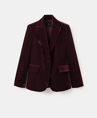 Mango Women's Structured Velvet Blazer