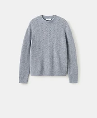 Mango Women's Cable-Knit Lurex Sweater