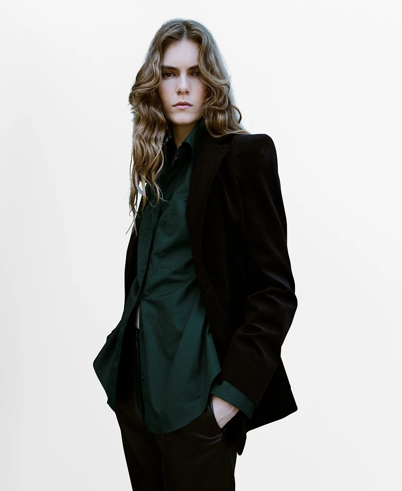 Mango Women's Pocket Oversize Shirt