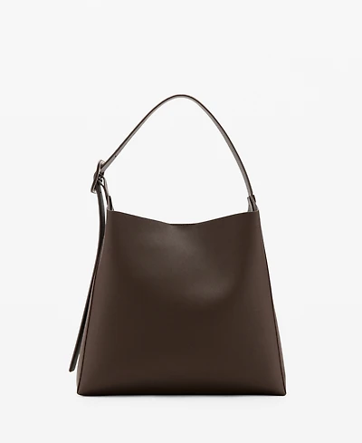 Mango Women's Buckle Shopper Bag