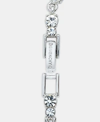 Givenchy Silver Tone Crystal Drama Open Flex Bracelet