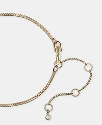Karl Lagerfeld Paris Crystal & Logo Flower Collar Necklace, 16" + 3" extender