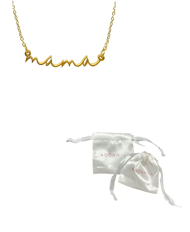 Adornia Cursive Mama Necklace