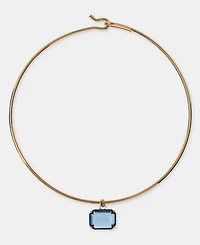 Lauren Ralph Lauren Gold-Tone Glass Solitaire Pendant Necklace, 16" + 3" extender