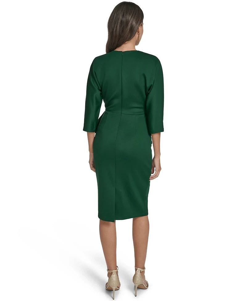 Eliza J Women's V-Neck Side Drape Cocktail Dress