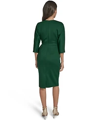 Eliza J Women's V-Neck Side Drape Cocktail Dress