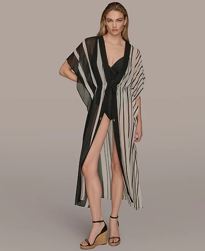 Donna Karan Women's Tie-Front Maxi Kaftan
