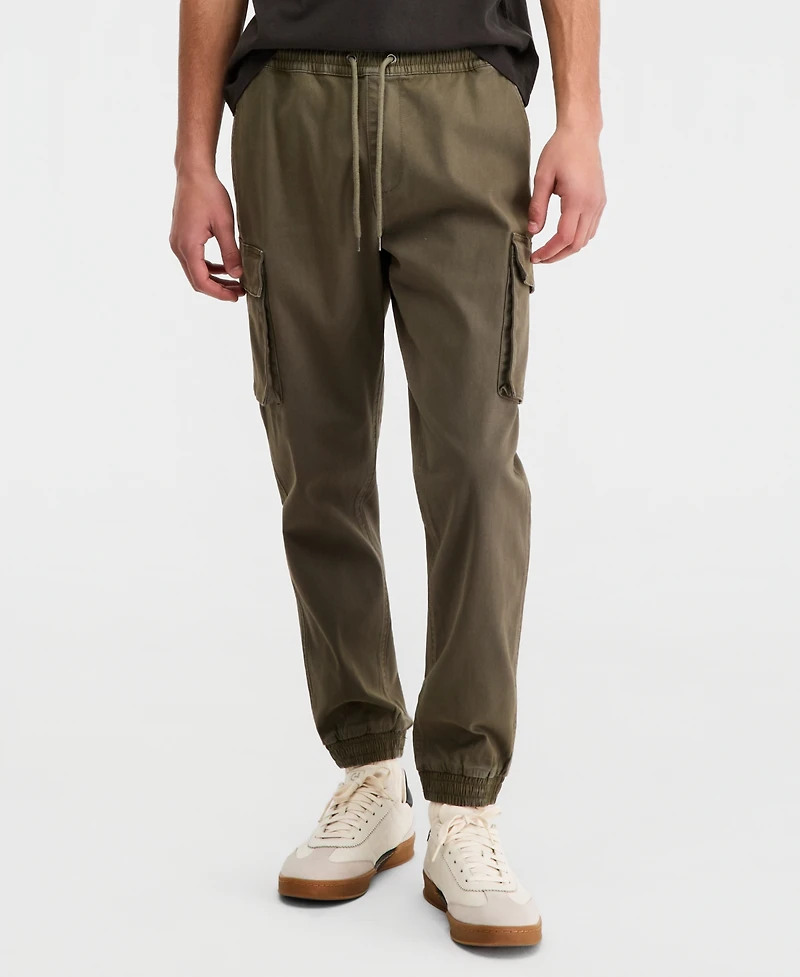 Sun + Stone Men's Garment-Dyed Cargo Jogger Pants