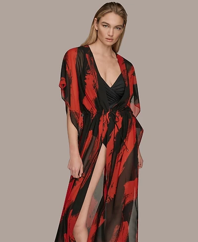 Donna Karan Women's Tie-Front Maxi Kaftan