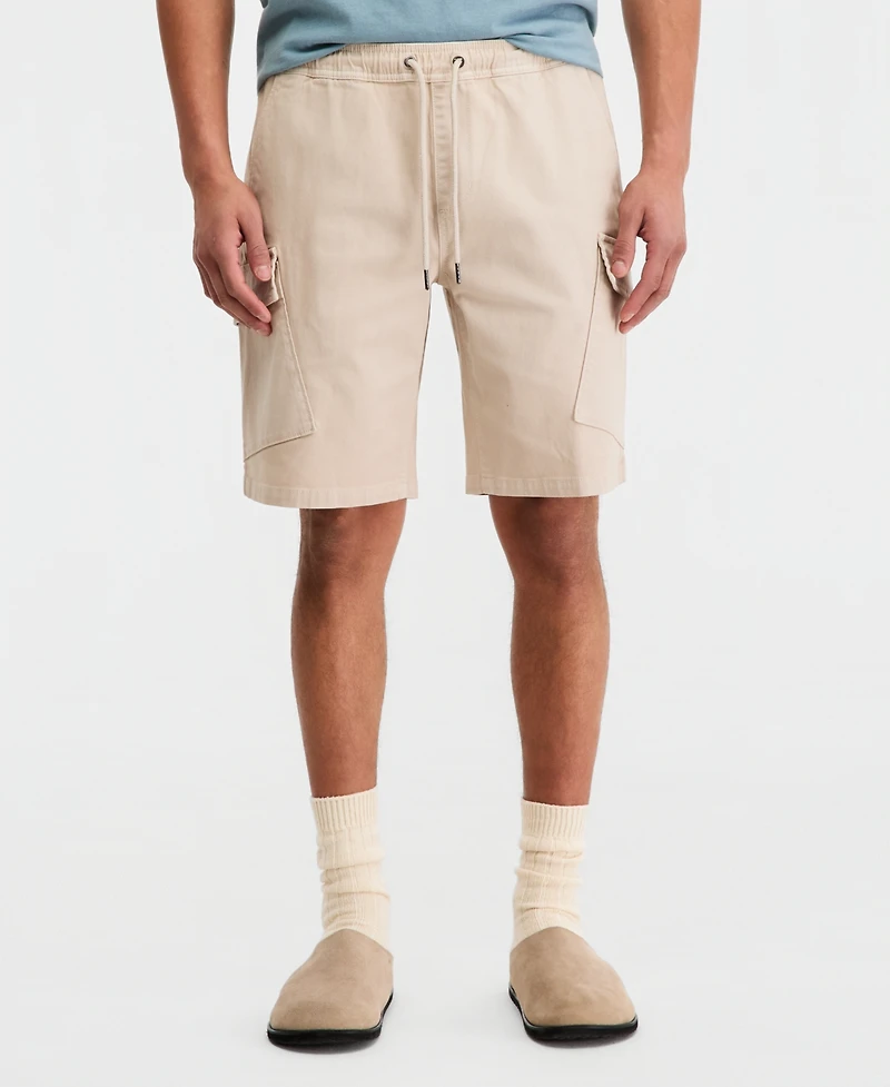 Sun + Stone Men's Trevor Cotton-Blend 10" Cargo Shorts, Macy's Exclusive