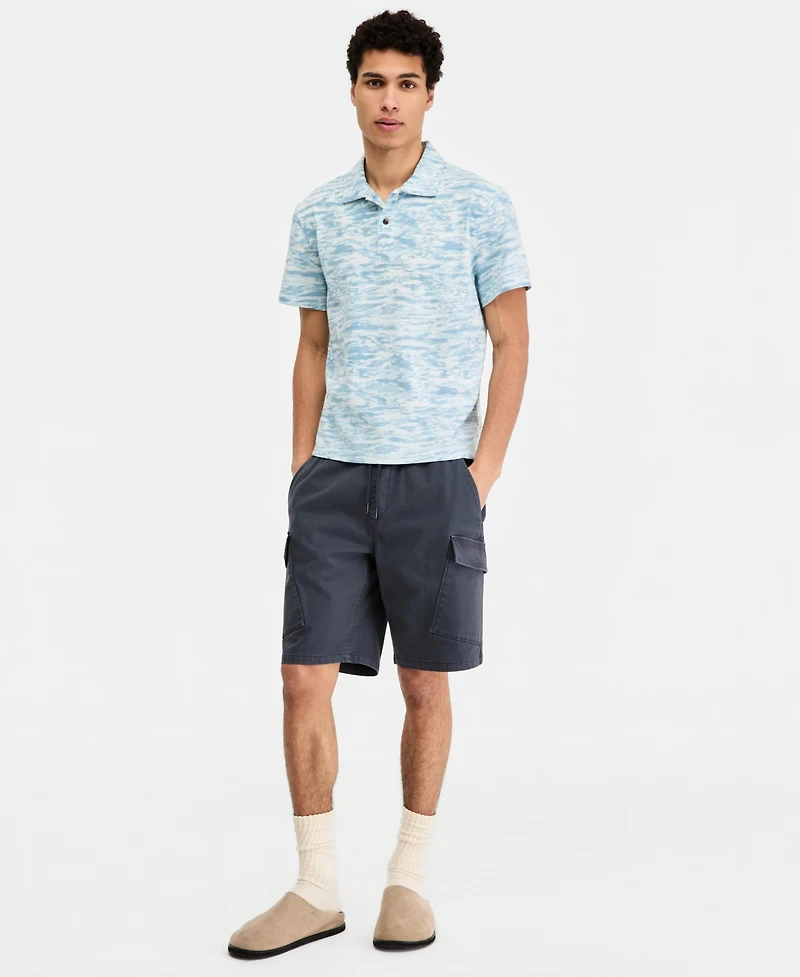 Sun + Stone Men's Cotton Reflection Camo Polo Shirt, Macy's Exclusive