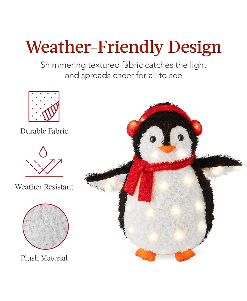 Best Choice Products 2-Piece Lighted 3ft Pop-Up Penguin Family Outdoor Christmas Decoration w/ 150 Led Lights