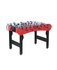 Rbied 5FT Red Mdf Foosball Soccer Table with Steel Rods and 4 Balls, Indoor Football Game Table for Family Recreation or Game Rooms - Rbied