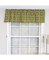Rlf Home 100% Cotton High Quality Rings Tailored Window Valance with 1.5" Rod Pocket 50" W X 12" L Green