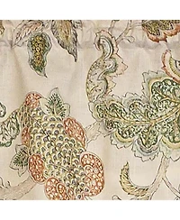 Rlf Home 100% Cotton High Quality Tila Tailored Window Valance with 1.5" Rod Pocket 50" W X 12" L Cream