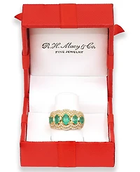 Effy Collection Sapphire (1-5/8 ct. t.w.) and Diamond (1/2 Ring 14k White Gold (Also Available Emerald)