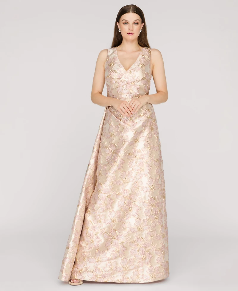 Js Collections Women's Deborah Sleeveless Side Wrap Gown