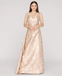 Js Collections Women's Deborah Sleeveless Side Wrap Gown