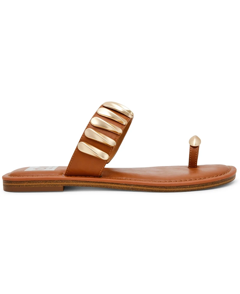 Dv Dolce Vita Women's Jayson Jewelry Embellished Thong Toe Ring Flat Sandals
