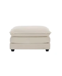 Streamdale Furniture Streamdale Beige Corduroy Ottoman Footstool for 2, 3, and 4 Seater Sofas