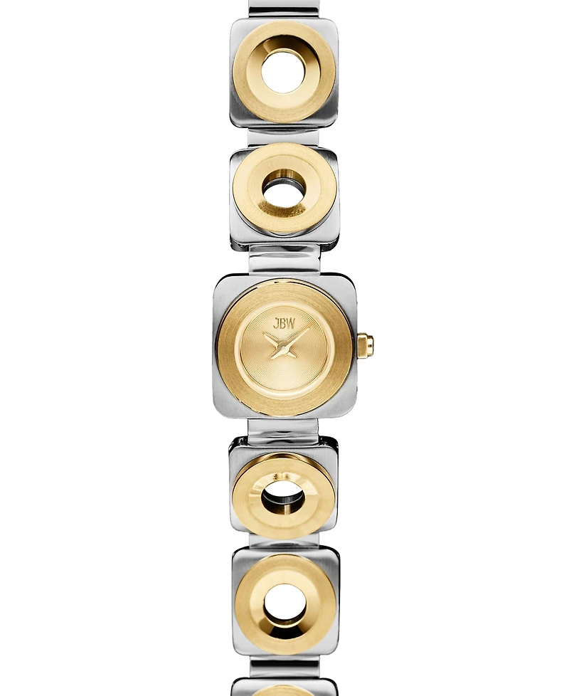 Jbw Chasm Japan Quartz 18k Gold-Plated and Stainless Steel Watch 18mm