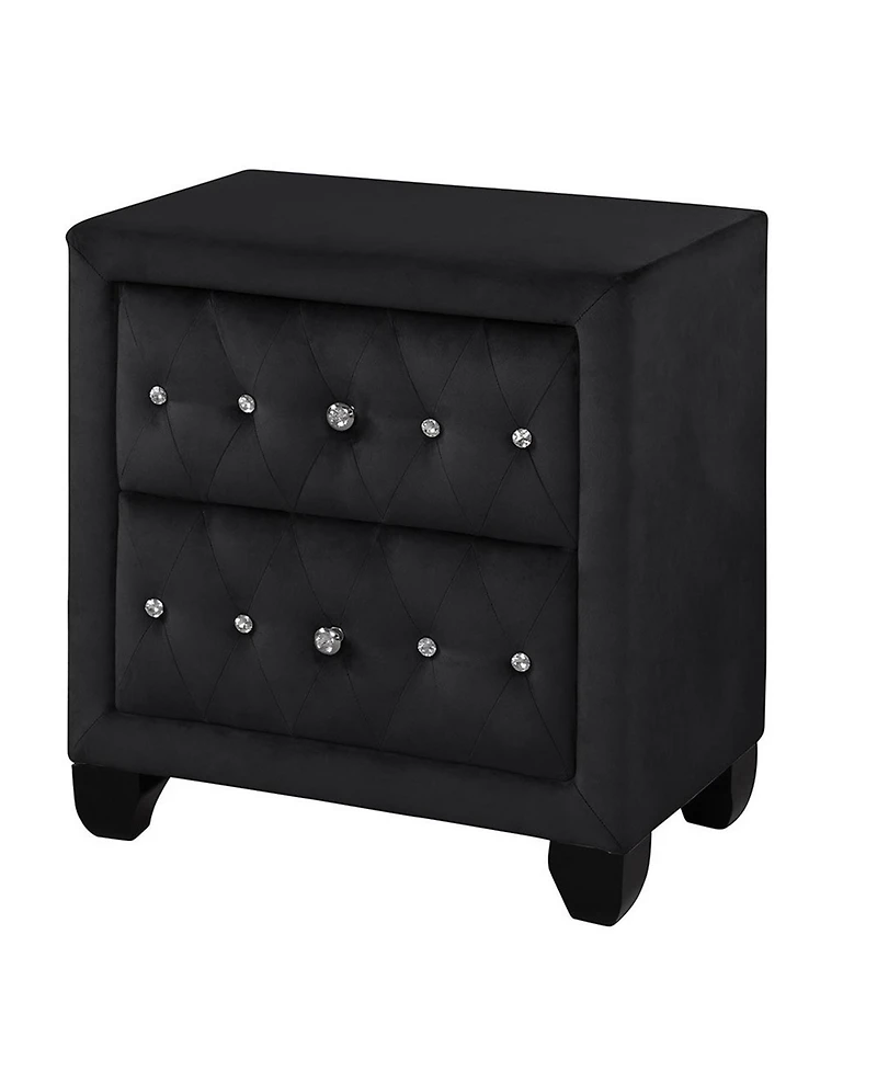 Streamdale Sophia Nightstand In Color Black Made With Wood