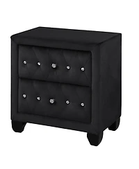 Streamdale Sophia Nightstand In Color Black Made With Wood