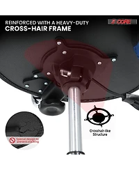 5 Core Drum Throne w Backrest 4" Padded Stool Airlift 25" Adjustable Drummer 441Lb Capacity