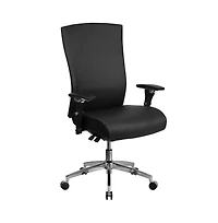 Emma+Oliver 24/7 300 lb. Rated High Back Swivel Seat Slider Lumbar Ergonomic Office Chair