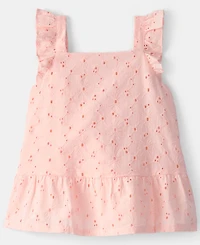 Carter's Girls' Toddler 2T-5T Sleeveless Eyelet Top