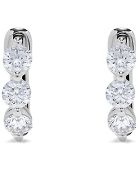 Macy's Diamond Huggie Earrings (1 ct. t.w.) in 14k White Gold