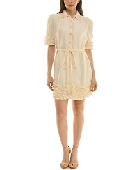 Taylor Women's Ruffle Detail Shirt Dress
