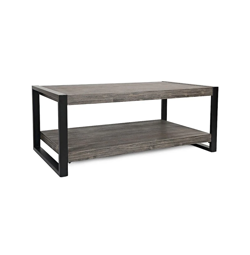 Jofran Pinnacle Modern Loft Iron and Wood Grey Coffee Table