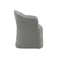 Accent Dining Chair with Castors - Squared Arm